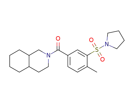 Molecular Structure of 1021298-13-4 (Methanone, [4-methyl-3-(1-pyrrolidinylsulfonyl)phenyl](octahydro-2(1H)-isoquinolinyl)-)