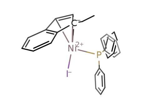 Molecular Structure of 713512-01-7 ((η(3)-1-ethylindenyl)Ni(PPh3)I)