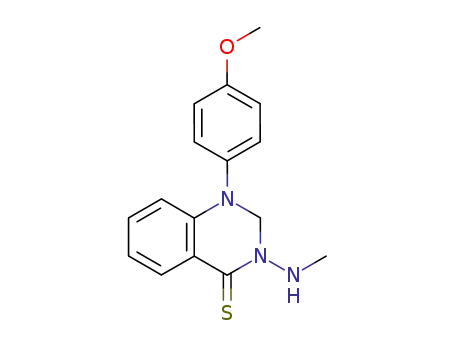 Molecular Structure of 90070-78-3 (4(1H)-Quinazolinethione,
2,3-dihydro-1-(4-methoxyphenyl)-3-(methylamino)-)