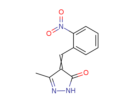 Molecular Structure of 10234-90-9 (3H-Pyrazol-3-one, 2,4-dihydro-5-methyl-4-[(2-nitrophenyl)methylene]-)