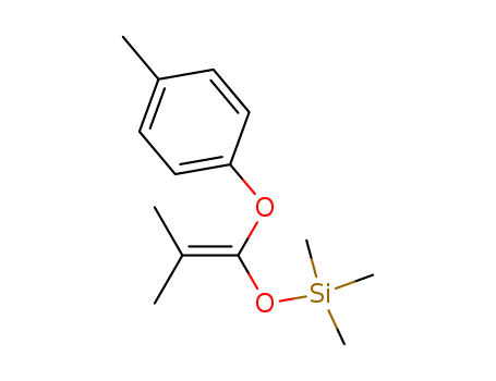 Molecular Structure of 141540-14-9 (Silane, trimethyl[[2-methyl-1-(4-methylphenoxy)-1-propenyl]oxy]-)