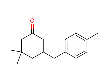 Molecular Structure of 60741-80-2 (Cyclohexanone, 3,3-dimethyl-5-[(4-methylphenyl)methyl]-)