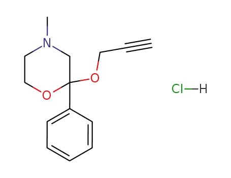 4-methyl-2-phenyl-2-(prop-2-yn-1-yloxy)morpholine hydrochloride (1:1)