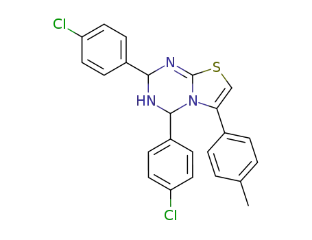 2H-Thiazolo[3,2-a]-1,3,5-triazine,
2,4-bis(4-chlorophenyl)-3,4-dihydro-6-(4-methylphenyl)-