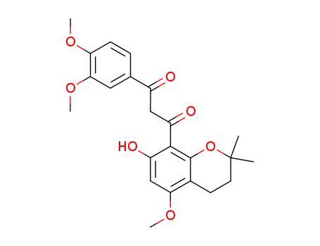 1,3-Propanedione,  1-(3,4-dihydro-7-hydroxy-5-methoxy-2,2-dimethyl-2H-1-benzopyran-8-yl  )-3-(3,4-dimethoxyphenyl)-
