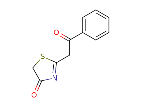 Molecular Structure of 79421-55-9 (4(5H)-Thiazolone, 2-(2-oxo-2-phenylethyl)-)