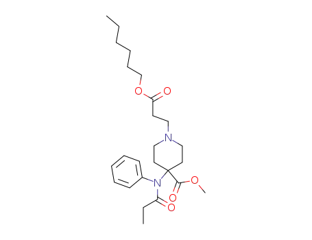 1-(2-Hexyloxycarbonyl-ethyl)-4-(phenyl-propionyl-amino)-piperidine-4-carboxylic acid methyl ester