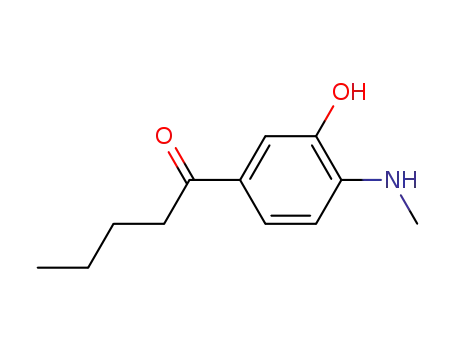 Molecular Structure of 135420-18-7 (1-[3-hydroxy-4-(methylamino)phenyl]pentan-1-one)