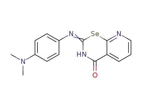Molecular Structure of 89914-61-4 (4H-Pyrido[3,2-e]-1,3-selenazin-4-one,
2-[[4-(dimethylamino)phenyl]amino]-)