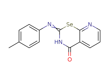 Molecular Structure of 89914-60-3 (4H-Pyrido[3,2-e]-1,3-selenazin-4-one, 2-[(4-methylphenyl)amino]-)