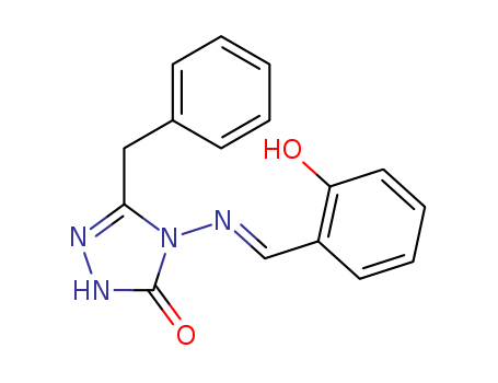 3H-1,2,4-Triazol-3-one,  2,4-dihydro-4-[[(2-hydroxyphenyl)methylene]amino]-5-(phenylmethyl)-,  (E)-