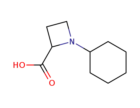 Molecular Structure of 18085-39-7 (1-CYCLOHEXYL-2-AZETIDINECARBOXYLIC ACID)