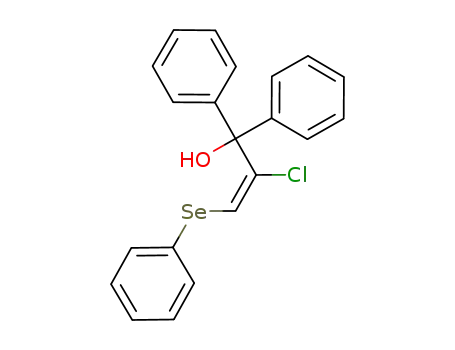 Molecular Structure of 77955-91-0 (E-2-chloro-3-phenylseleno-1,1-diphenyl-2-propen-1-ol)