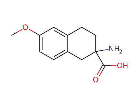 Molecular Structure of 35581-10-3 (2-AMINO-6-METHOXY-1,2,3,4-TETRAHYDRO-NAPHTHALENE-2-CARBOXYLIC ACID)
