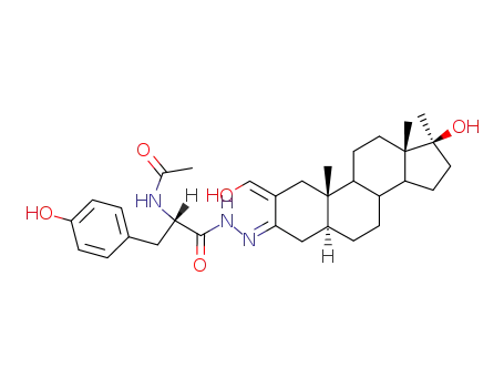 3-N'-acetyltyrosylhydrazone of 2-hydroxymethylene-17β-hydroxy-17α-methylandrostane