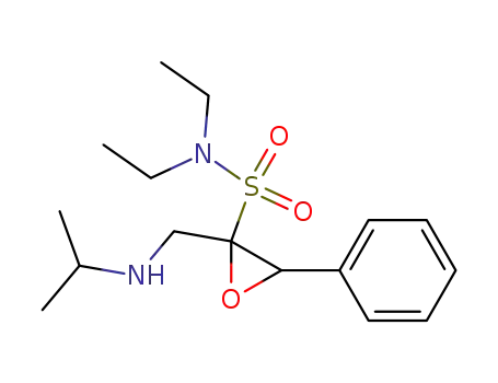 Molecular Structure of 87975-66-4 (Oxiranesulfonamide,
N,N-diethyl-2-[[(1-methylethyl)amino]methyl]-3-phenyl-)