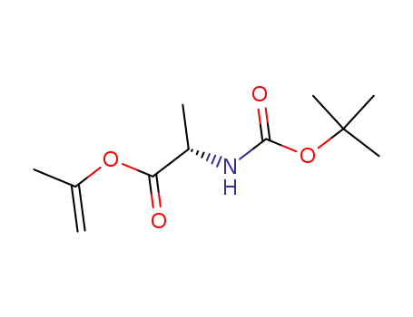 Molecular Structure of 121635-36-7 (L-Alanine, N-[(1,1-dimethylethoxy)carbonyl]-, 1-methylethenyl ester)