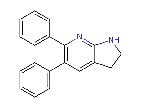 Molecular Structure of 110167-15-2 (1H-Pyrrolo[2,3-b]pyridine, 2,3-dihydro-5,6-diphenyl-)