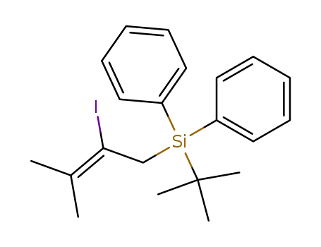 Molecular Structure of 138566-86-6 (Silane, (1,1-dimethylethyl)(2-iodo-3-methyl-2-butenyl)diphenyl-)