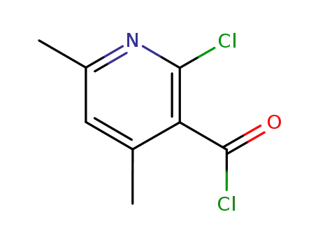 Molecular Structure of 114319-42-5 (3-Pyridinecarbonyl chloride, 2-chloro-4,6-dimethyl- (9CI))