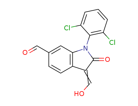 1-(2,6-DICHLOROPHENYL)-3-(HYDROXYMETHYLENE)-6-FORMYLINDOLIN-2-ONE