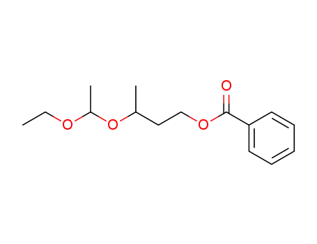 Molecular Structure of 345624-84-2 (Benzoesaeure-<3-(1'-aethoxyaethoxy)-butyl>ester)