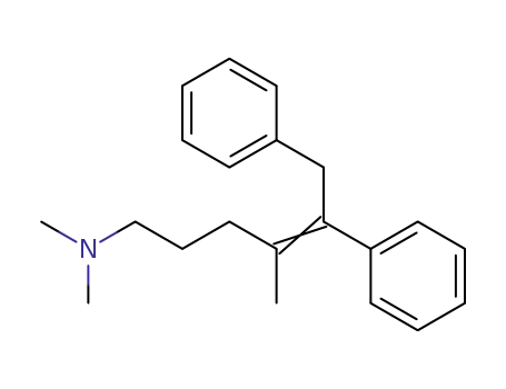 Molecular Structure of 113676-27-0 (4-Hexen-1-amine, N,N,4-trimethyl-5,6-diphenyl-, (E)-)