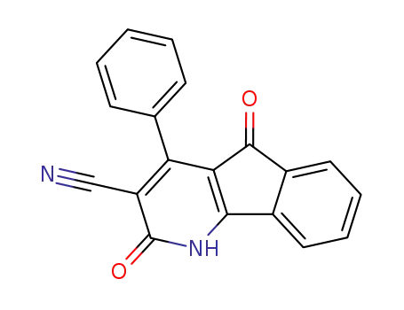 Molecular Structure of 84762-17-4 (1H-Indeno[1,2-b]pyridine-3-carbonitrile,
2,5-dihydro-2,5-dioxo-4-phenyl-)