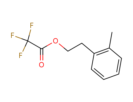 Molecular Structure of 140111-58-6 (Acetic acid, trifluoro-, 2-(2-methylphenyl)ethyl ester)