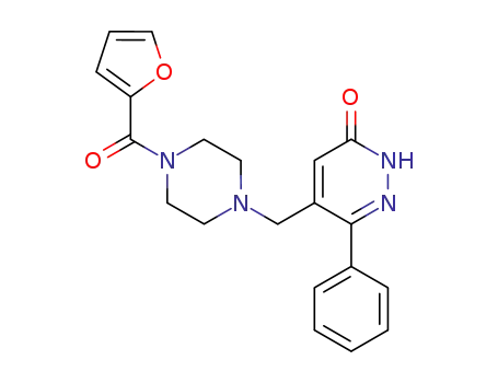 Molecular Structure of 132814-15-4 (6-phenyl-5-(N<sup>4</sup>-(2-furoyl)-N<sup>1</sup>-piperazinylmethyl)-2H-pyridazin-3-one)