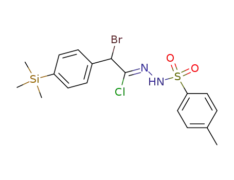 α-Brom-N-tosyl-2-<4-(trimethylsilyl)phenyl>-acetohydrazonoylchlorid