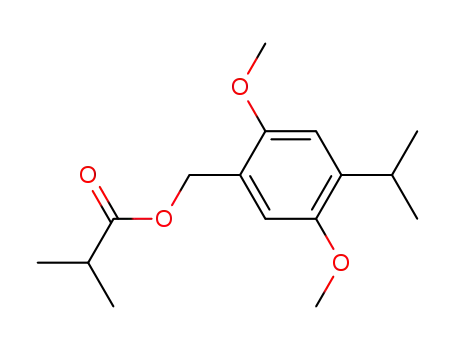 Propanoic acid, 2-methyl-,
[2,5-dimethoxy-4-(1-methylethyl)phenyl]methyl ester