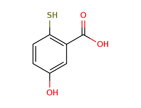 Molecular Structure of 384339-80-4 (Benzoic acid, 5-hydroxy-2-mercapto-)