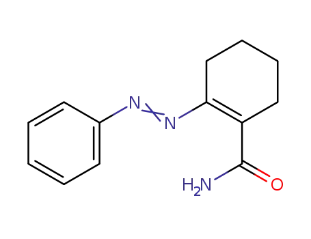 Molecular Structure of 112178-50-4 (1-Cyclohexene-1-carboxamide, 2-(phenylazo)-)