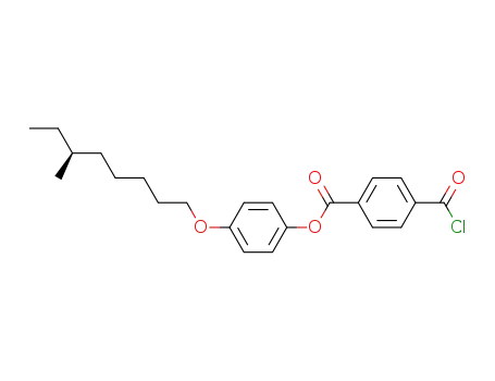 Molecular Structure of 115607-32-4 (4-<<(S)-6-methyloctyl>oxy>phenyl 4-(chloroformyl)benzoate)