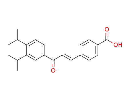 Molecular Structure of 110368-34-8 (Benzoicacid, 4-[(1E)-3-[3,4-bis(1-methylethyl)phenyl]-3-oxo-1-propen-1-yl]-)