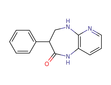 Molecular Structure of 90059-51-1 (2H-Pyrido[2,3-b][1,4]diazepin-2-one, 1,3,4,5-tetrahydro-3-phenyl-)