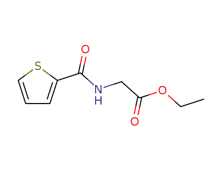 Molecular Structure of 39978-25-1 (ETHYL 2-[(2-THIENYLCARBONYL)AMINO]ACETATE)