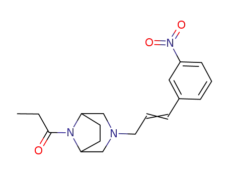 Molecular Structure of 63990-46-5 (8-Propionyl-3-[3-(3-nitrophenyl)-2-propenyl]-3,8-diazabicyclo[3.2.1]octane)