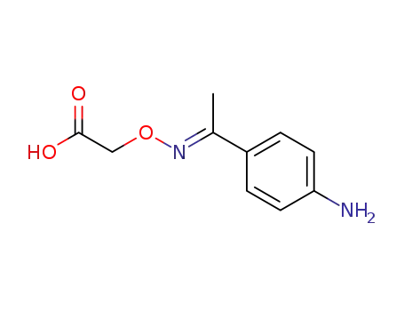 Molecular Structure of 38063-90-0 (2-[1-(4-aminophenyl)ethylideneamino]oxyacetic acid)