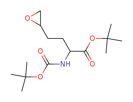 Molecular Structure of 220243-56-1 (TERT-BUTYL 2-(TERT-BUTOXYCARBONYLAMINO)-4-(OXIRAN-2-YL)BUTANOATE)