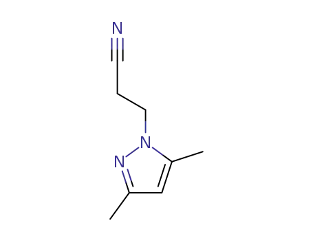 Molecular Structure of 5589-97-9 (3-(3,5-DIMETHYL-1H-PYRAZOL-1-YL)PROPANENITRILE)
