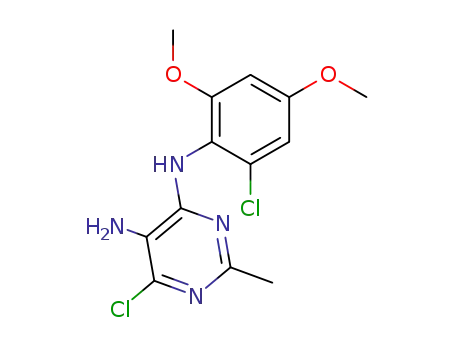 6-chloro-<i>N</i><sup>4</sup>-(2-chloro-4,6-dimethoxy-phenyl)-2-methyl-pyrimidine-4,5-diamine
