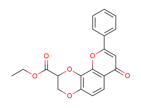 Molecular Structure of 121869-37-2 (7,8-<3-(Ethoxycarbonyl)-ethylenedioxy>-2-phenyl-4H-1-benzopyran-4-one)