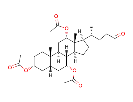 (3R,5S,7R,8R,9S,10S,12S,13R,14S,17R)-10,13-dimethyl-17-((R)-5-oxopentan-2-yl)hexadecahydro-1H-cyclopenta[a] phenanthrene-3,7,12-triyl triacetate