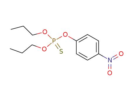 Molecular Structure of 3070-25-5 (Phosphorothioic acid,O-(4-nitrophenyl) O,O-dipropyl ester)