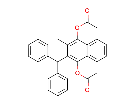 Molecular Structure of 7471-48-9 (2-(diphenylmethyl)-3-methylnaphthalene-1,4-diyl diacetate)