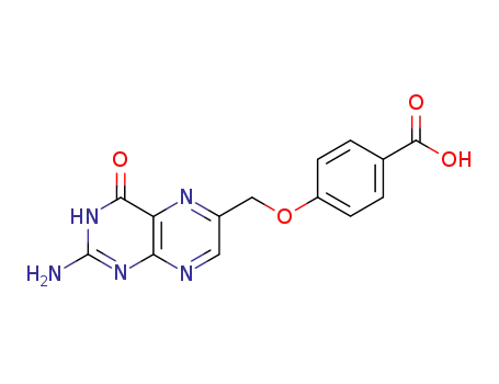 Molecular Structure of 59082-04-1 (4-[(2-amino-4-oxo-1H-pteridin-6-yl)methoxy]benzoic acid)