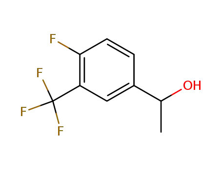 Molecular Structure of 367-69-1 (1-[4-FLUORO-3-(TRIFLUOROMETHYL)PHENYL]ETHAN-1-OL)