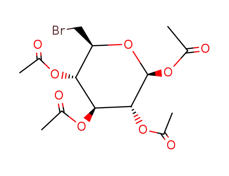 Molecular Structure of 10225-48-6 (1,2,3,4-tetra-O-acetyl-6-bromo-6-deoxyhexopyranose)